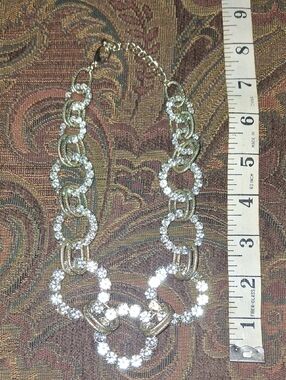 Tracy Lynn Gold-Tone Crystal Link Necklace - Fashion Women Jewelry